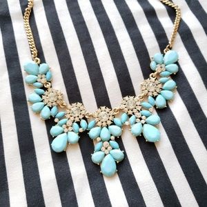 Blue statement necklace